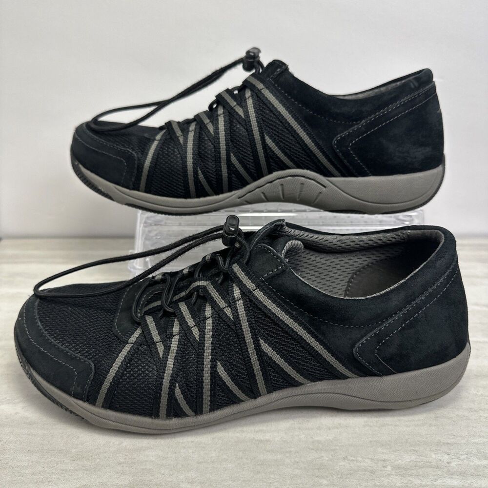 DANSKO Honor Sport Sneaker Women's Size 8.5-9 EUR 39 Black Leather Comfort Nurse - Picture 2 of 12